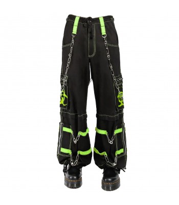 Men Gothic Trousers Bondage Pants With Zip Off Legs to Shorts